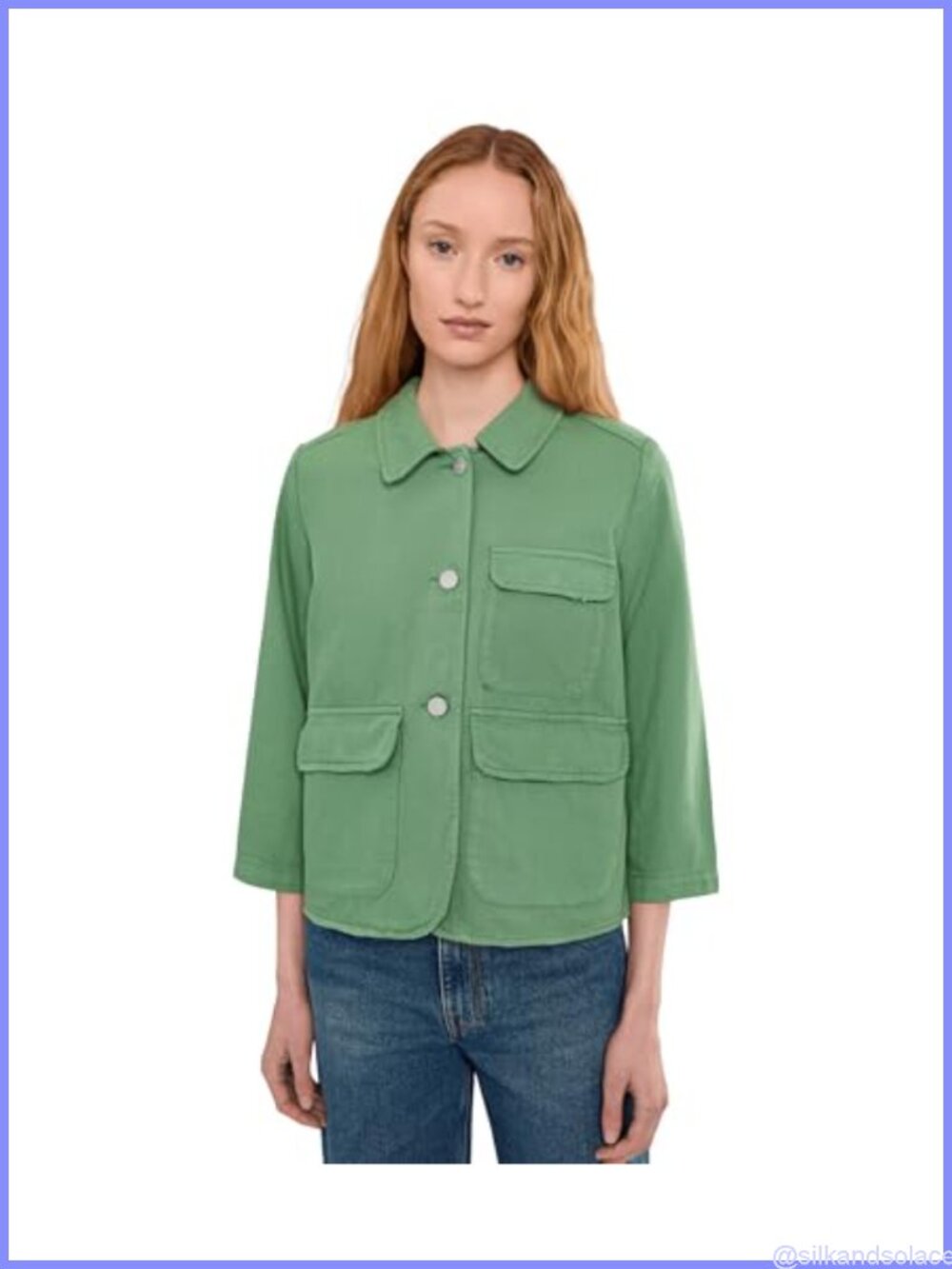 Crop Chore Jacket 100% Cotton Utility Lightweight